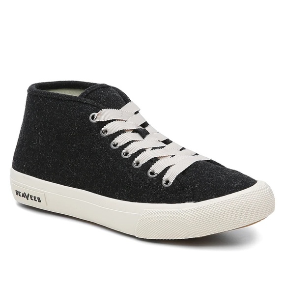 SEAVEES CALIFORNIA SPECIAL VARSITY MID-TOP Wool Flannel SNEAKER Size 7.5 - Picture 1 of 9